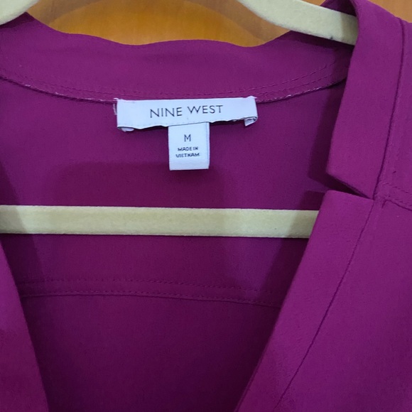 Nine West Purple Women Blouse Sz medium - Picture 4 of 5
